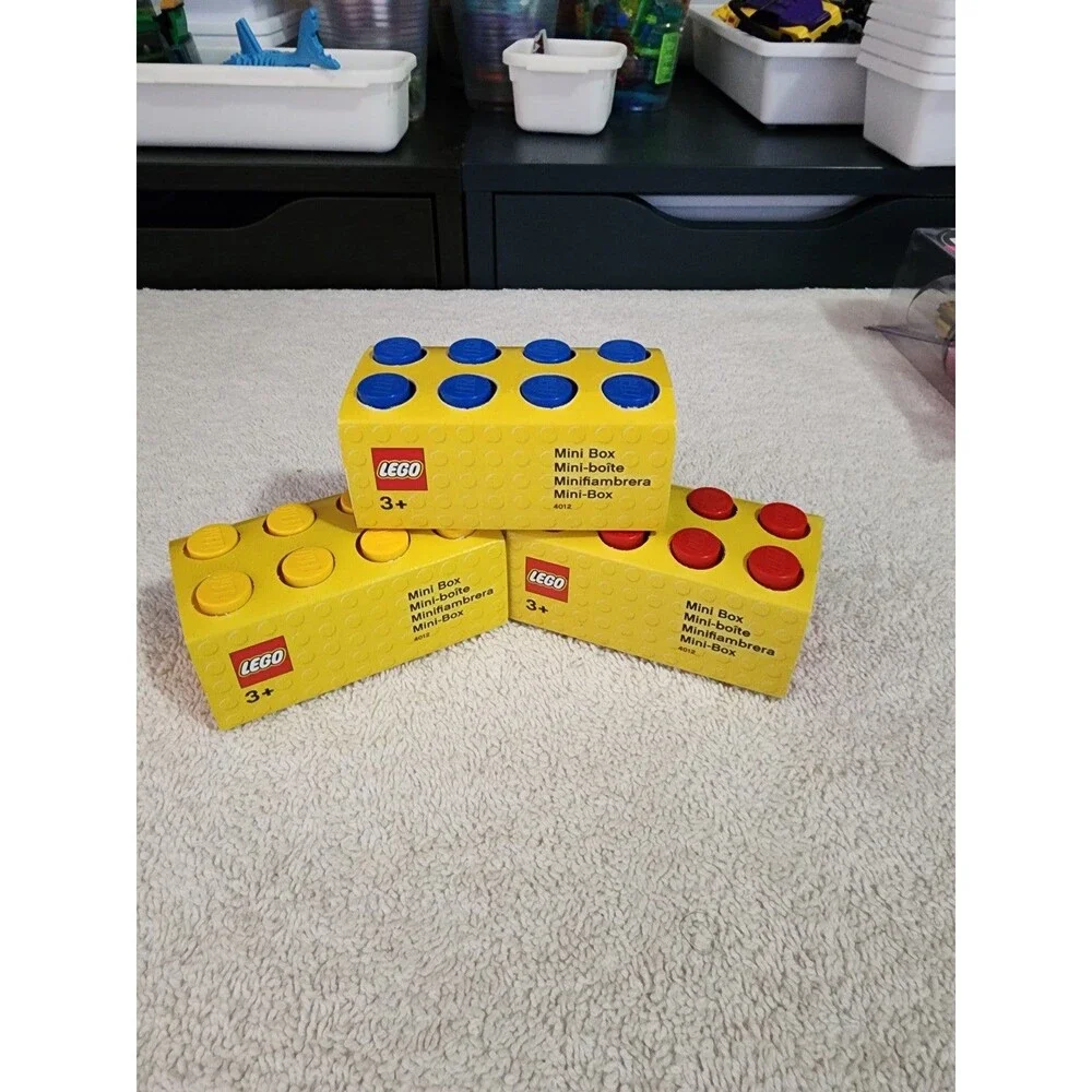 Lego 8-Stud Mini Storage Box 3 lot - Picture 2 of 4